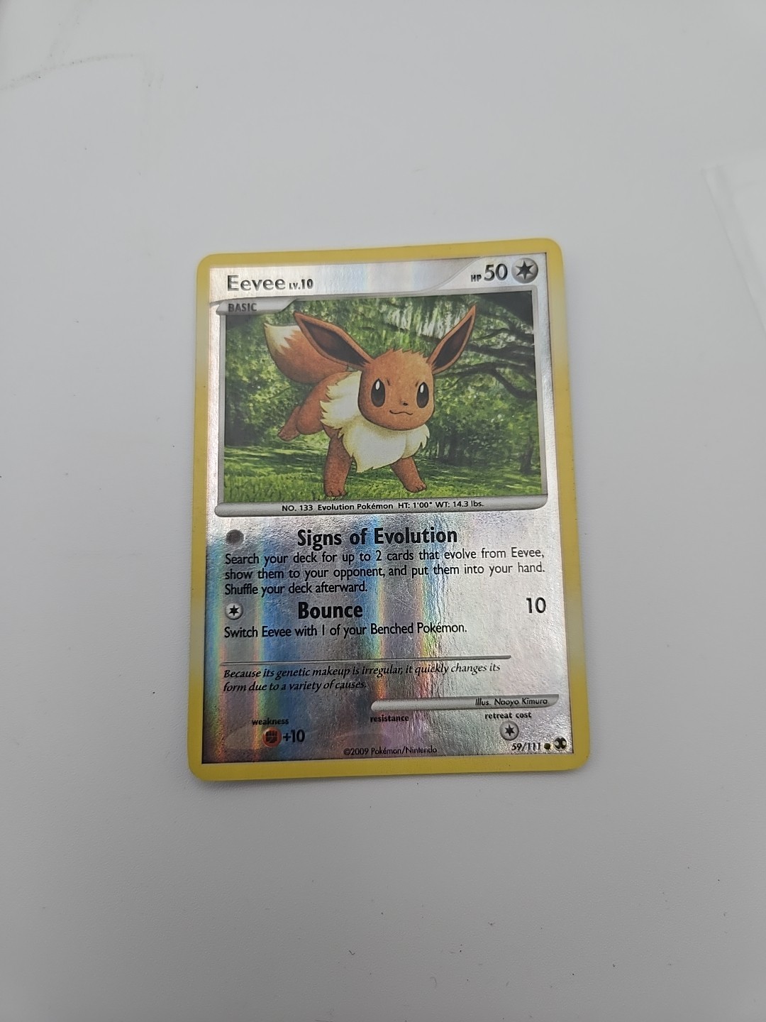 Pokemon TCG Eevee Reverse Holo Rising Rivals 59/111 LP
