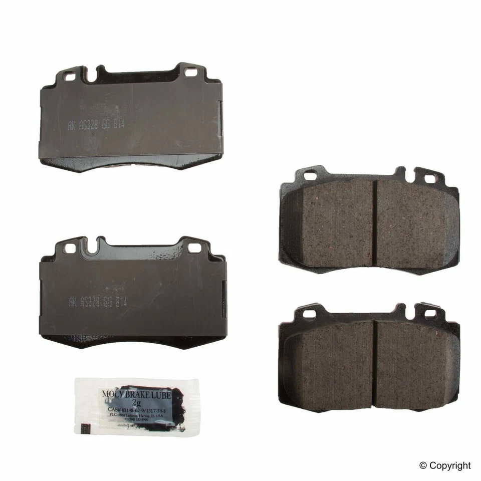 Juego de pastillas de freno de disco Akebono EUR847 para modelos seleccionados de Mercedes-Benz 99-12 Foto 2 de 2