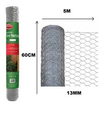 Chicken Wire Mesh Netting Rabbit Cage Aviary Fence Plant Net 5M x 600mm x 13mm 2.60 per metre