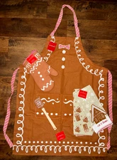 Wondershop Christmas Gingerbread Apron + Oven Mitt + 2 Tea Towels + Spatula Set