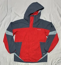 Columbia Bugaboo Jacket Youth 14/16 Red Gray Interchange Hooded Ski Snow Coat