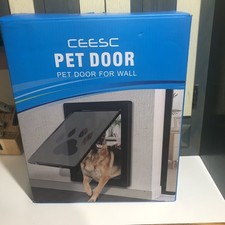 CEESC Door Mount Pet Door for Wall, Large Dog Size L, Plastic Flap Door NEW