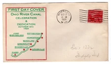 #681 Ohio River 1929 FDC - Planty #12 Harry Ioor Wheeling WV