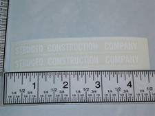 Structo Construction Company Bulldozer Toy Replacement Stickers ST-144