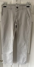 Easy Men’s Light Grey 32S Chino Slim Tapered Fit Trousers Waist 32” & Leg 30”