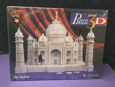 Milton Bradley Puzz3D Taj Mahal Super Challenge 1077 Pieces Sealed NEW FREE SHIP