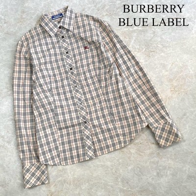 Burberry Blue Label Nova Check Shirt Cotton Beige 40/L(US:M