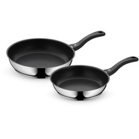 Wmf Devil Pfannenset Induktion 2-Teilig – – 24 + 28 Cm, Silver