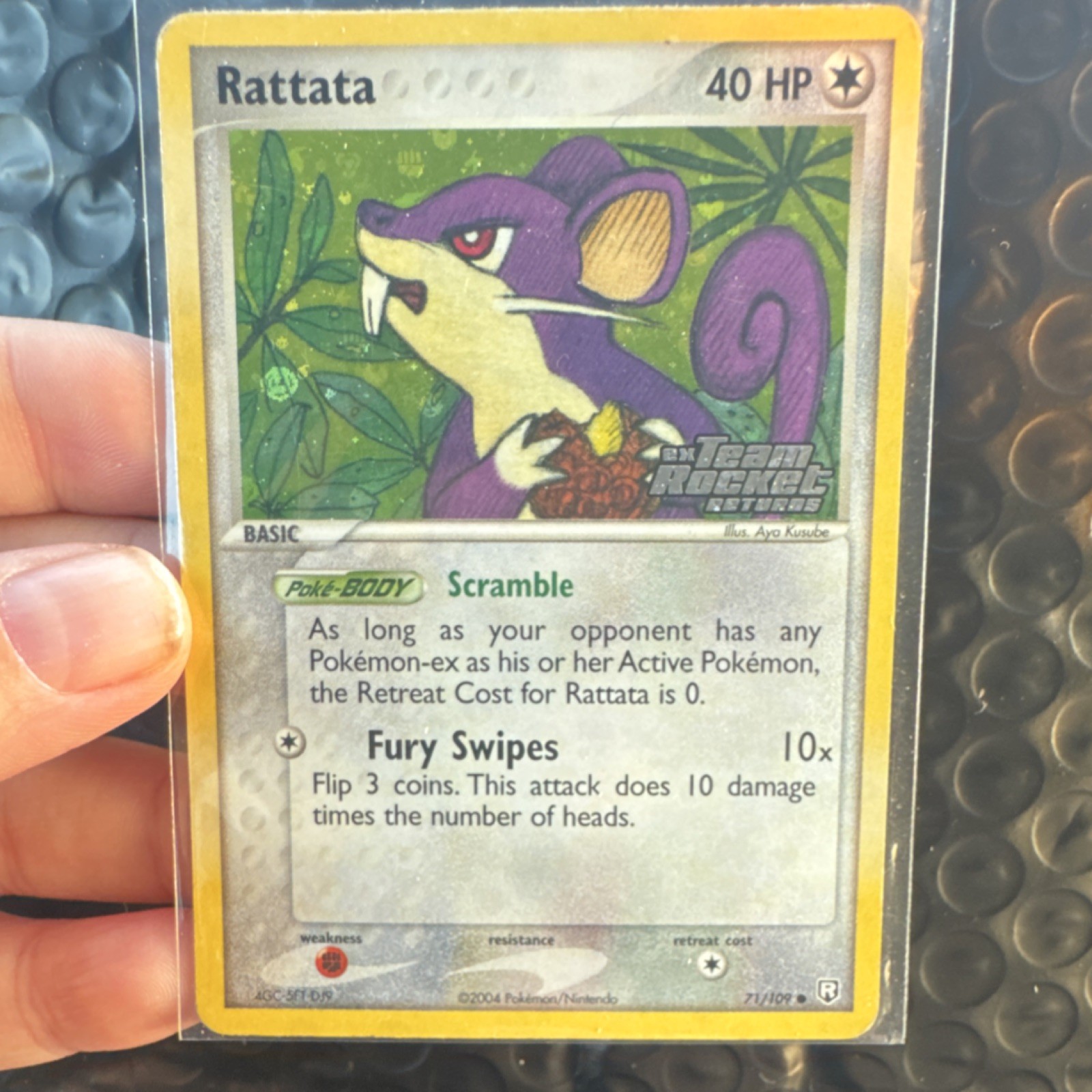 The Pokémon Company Rattata 71/109 Team Rocket Returns Rev Holo ENG HP40
