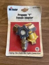 Mr. Heater Y PROPANE Female Adapter with Handwheel F271735 New Old Stock USA
