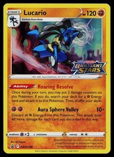 Carta Pokemon - Lucario Spada e Scudo Promo SWSH186 Holo Prerelease TIMBRO