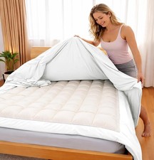 AYANSHI BEDDING 3 Sided Zipper Duvet Cover Set Microfiber Full Size White