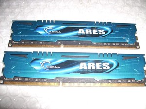8 GB im 2erSet, 2 x 4 GB GSkill DIMM DDR3 Ram Module 1600 MHz mit Kühlkörper