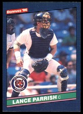 Lance Parrish 1986 Leaf #201 Detroit Tigers MLB READ FREE SHIPPING AutographDen