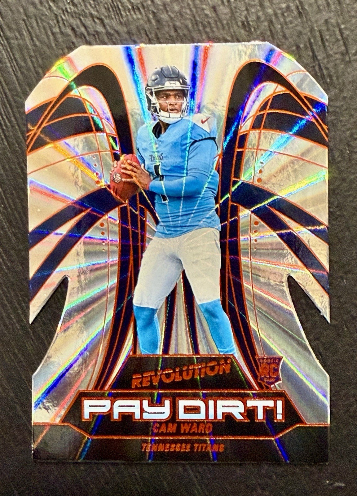 2025 Panini Revolution CAM WARD RC #4 Pay Dirt Die Cut Sunburst  /18 Titans