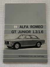 Alfa Romeo Gt Junior 1.31.6 1974 Original Manual Giulia Gtv Bertone German Mint