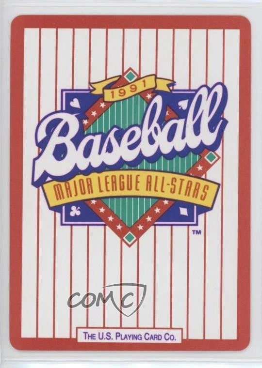 1991 US Playing Cards Major League All-Stars Silver Edge Barry Larkin #6C HOF - Image 2 of 2