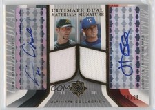 2004 Upper Deck Ultimate Collection 9/25 Eric Chavez Hank Blalock Auto 1d3a