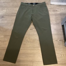 Nike Men’s Golf Trousers W34x L33 Dri-Fit Flex Khaki Straight Leg Stretch 