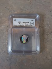 Genuine Mercury Dime Black Ruthenium & Hologram ICG Certified 