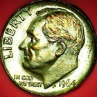 1964 Roosevelt Dime Some Toning MS FREE SHIPPING