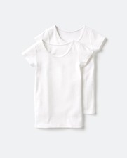 UNIQLO Cotton Ribbed T-Shirt 2 Pack Japan NEW