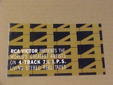 Rca 1960 4 Track Living Stereo Reel To Reel Tape Catalog Brochure Mint