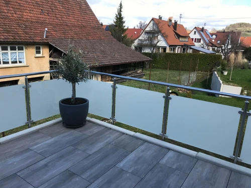 Balkongeländer Edelstahl V2A Geländer Selbstmontage Terrasse 8,38 mm VSG-Glas - Bild 1 von 7