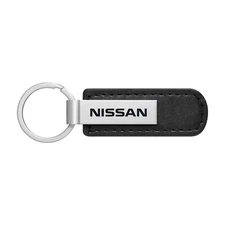 for Nissan Black Leather Strap Key Chain Key-Ring Key-Fob Keychain