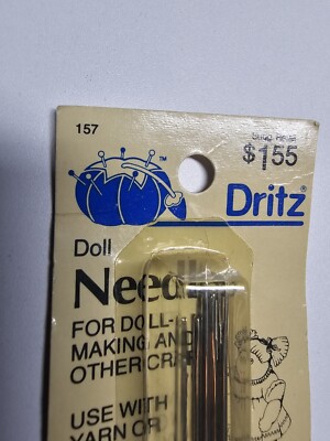 DRITZ Vintage Doll Making Needles. 3 sizes, 5ct. Unopened 
