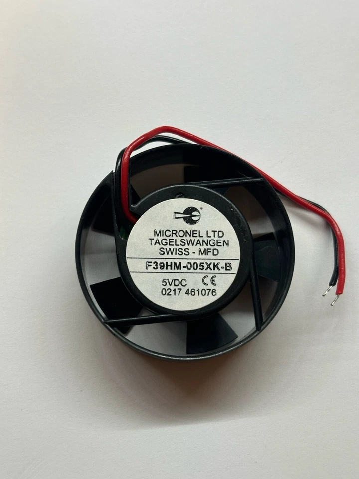 Axiallüfter MICRONEL LTD F39HM-005XK-B 5 Volt Kompakt, Flach Swiss Made