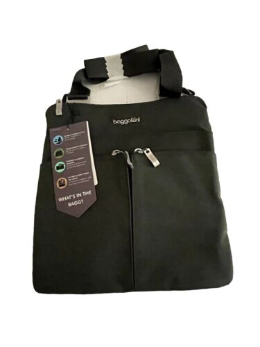 Baggallini Horizon Crossbody With Wristlet Charcoal Gray Travel Bag NWT Purse