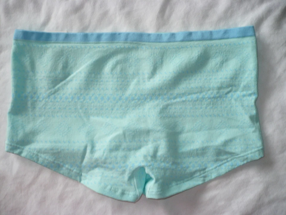 Bragas cortas para mujer Flirtitude pequeñas frescas azules tribal jaquard sin costuras Foto 2 de 2