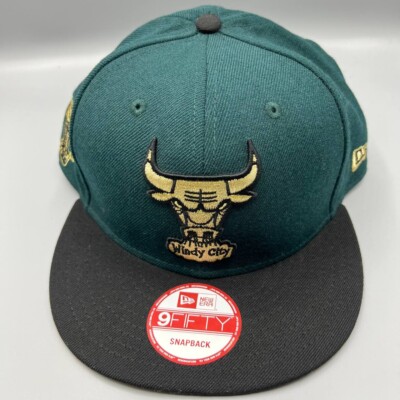 Chicago Bulls Hat Men Green Black Windy City 9Fifty New Era NBA