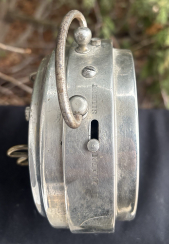 Antique C 1910 H.S.G. & Co Nickel Carriage Alarm Clock RUNS - VIDEO - BEAUTY!!! - Picture 8 of 11
