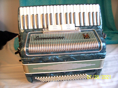 Camerano Aqua blue  accordion Very good used condition   sold  as is