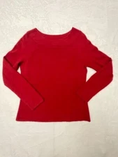 Sarah Spencer Red Soft Knit Angora Rabbit Hair Sweater Red Womens Large