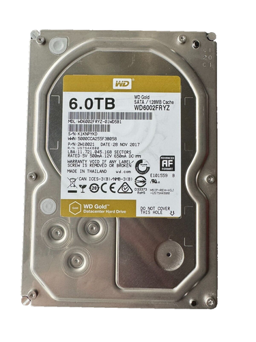 Western Digital WD Gold 6.0TB SATA HDD/128MB Cache/WD6002FRYZ/TESTED 100% HEALTH