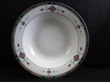 Adirondack by Studio Nova Round Veg. Bowl Yellow/Black/Mauve Aztec Green L174