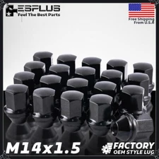 24Pc Saturn OEM Conical Seat Lug Nut Black M14x1.5 Fit 2007-2010 OutLook