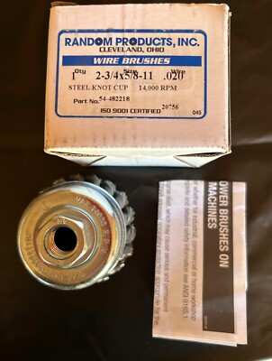 Random Products: - Knot Cup Brush - 2-3/4 x 5/8-11 - 14k rpm