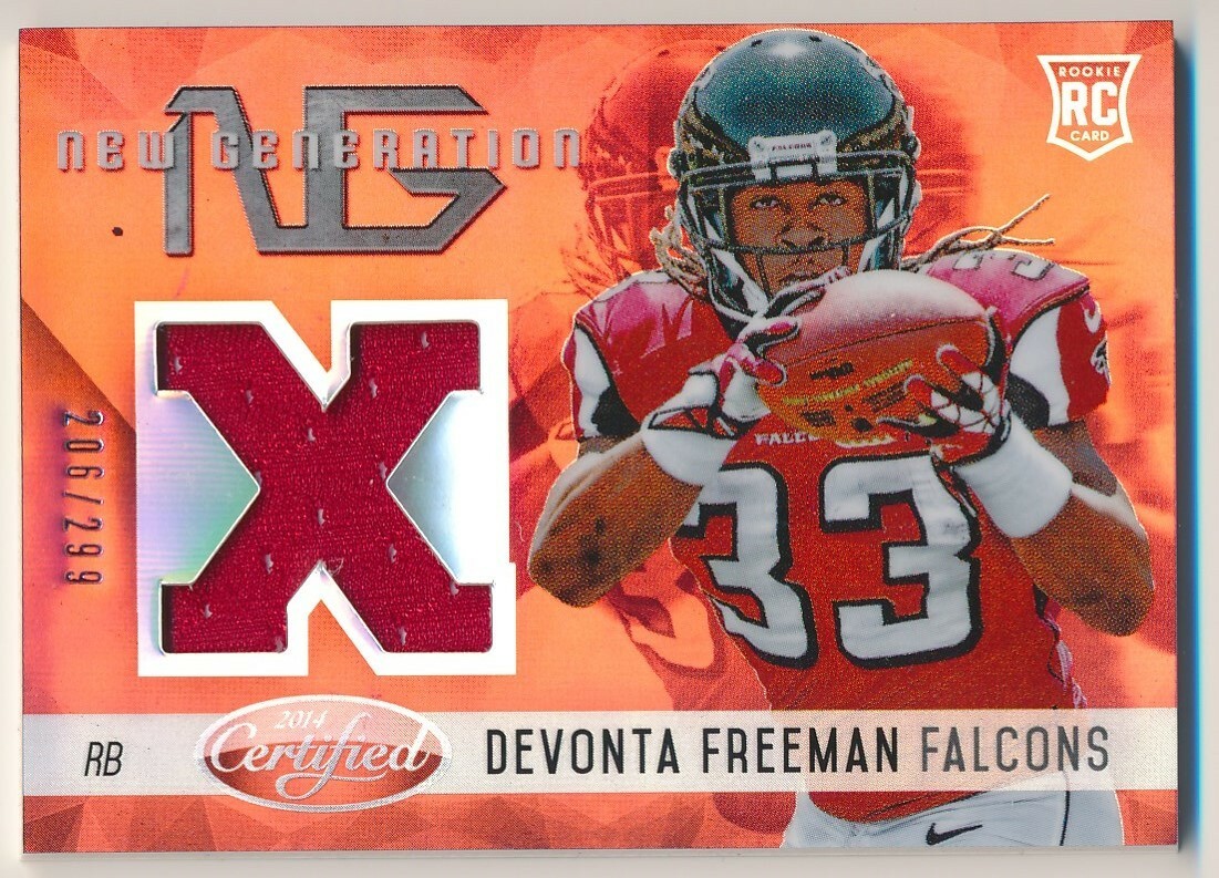 DEVONTA FREEMAN 2014 Panini Certified RED NEW GENERATION JERSEY RC /299 FALCONS