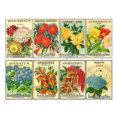 Seed Packet & Gardening Gifts, Garden Sticker Reproductions