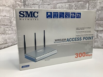 SMC Networks Wireless Access Point 300 mbps Easy Connect New Sealed WPS