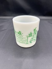 Vintage Davy Crockett Hazel Atlas Kiddie Ware Green Mug Milk Coffee