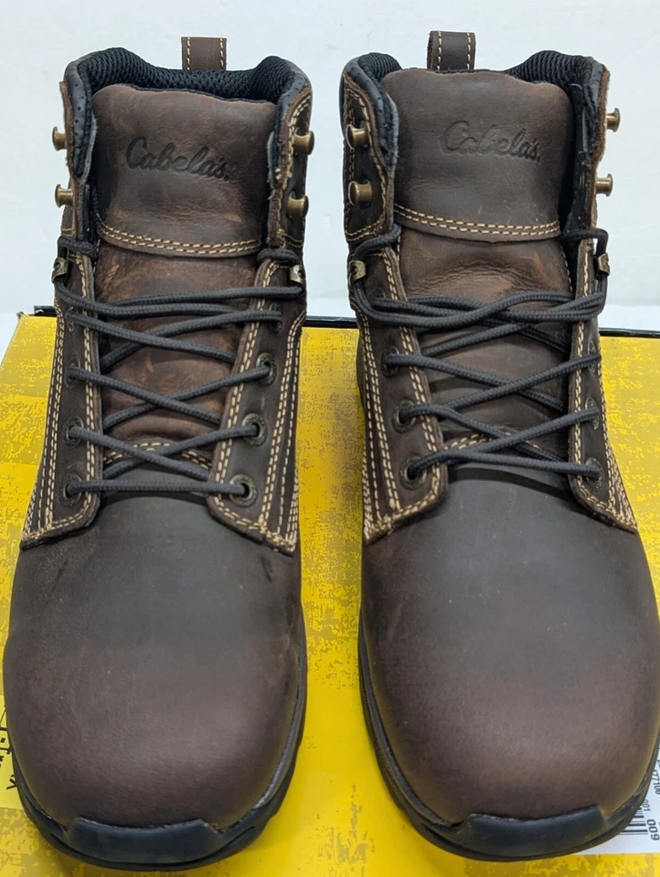 Cabela's Botas de Trabajo Ledger Cuello Áspero 6" Para Hombre 11.5M Marrón Impermeables Foto 2 de 4