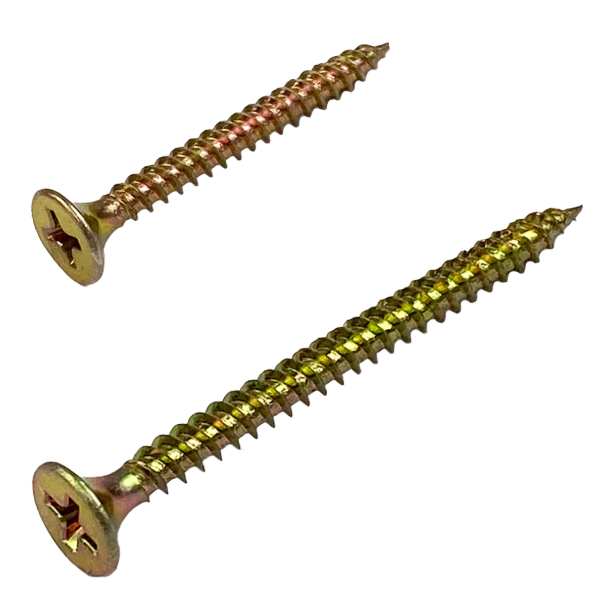 QTY 500 6g x 28mm Bugle Head Screw Phillips Fine Zinc Yellow
