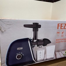 Used Purple Slow Masticating Juicer Machine FEZEN Juicer 2-Speed Modes 8 Upd