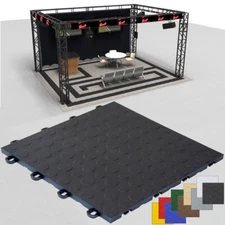 Affordable Trade Show Flooring |Made in USA|Black Coin - FREE SHIPPING