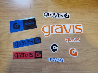 Gravis Footwear stickers (Pack of 9) Skateboard Snowboard BMX Extreme Sports